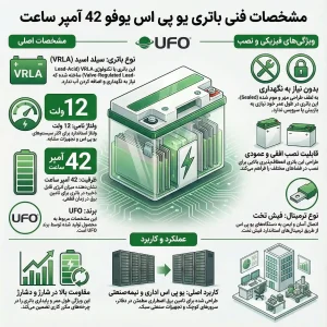 مشخصات فنی باتری یوفو یو پی اس 42 آمپر